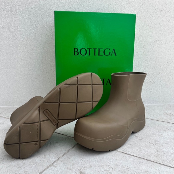 BOTTEGA veneta puddle boots brown us13 - Picture 4 of 9
